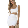 Summer Women's Dress One Shoulder Sexy Nightclub Bodycon Dress