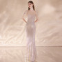 Women Halter Neck Fringe Sequin Formal Party Evening Dress