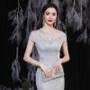 Women Elegant Beaded Formal Party Mermaid Evening Dress