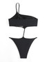 Women's solid color one-piece swimsuit sexy bikini