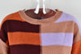 Autumn Women Stripe Contrast Color Round Neck Knitting Sweater
