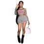 Fashion Sexy Sweet Printed Camisole Top Shorts Two Piece Set