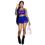 Fashion Sexy Sweet Printed Camisole Top Shorts Two Piece Set