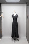 Women elegant sleeveless lace maxi evening dress