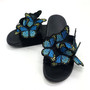 Women bowknot embroidered flip flops and flat shoes