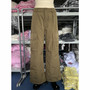 Retro low-waist loose woven pants women's multi-pocket Casual Cargo pants