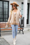 Autumn And Winter Women's Cardigan Sweater Color Matching Button Knitting Shirt Top V-Neck Coat