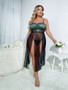 Sexy Plus Size Sexy Lingerie Lace See-Through Temptation Sexy Pajamas Dress
