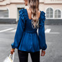 Women's Solid Color Shirt Autumn Winter Chic Career Long-Sleeved Top