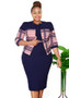 Africa Plus Size Women's Fall Coat Dress Two Piece Career Set