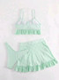 Women Ruffles Three-Piece Swimwear