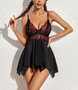 Straps Sexy Lingerie Women Lace Mesh Nightdress Sexy Pajamas Women