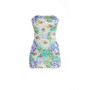 Summer Sleeveless Fashion Print Strapless High Waist Bodycon Dress