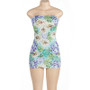 Summer Sleeveless Fashion Print Strapless High Waist Bodycon Dress