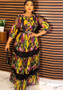 Spring Summer Women's Floral Dress African Fashion Long Printed Dress