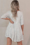 Fashion Sequin Round Neck Short Sleeve Big Swing Cute Dress