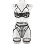 Women Hollow Sexy Lingerie Three-Piece