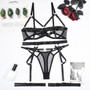 Women Hollow Sexy Lingerie Three-Piece