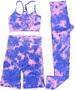 Seamless Knitting Tie-Dye Yoga Clothing Fitness Suit Sports High Waist Elastic Pants Women