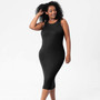 Plus Size Women's Summer Round Neck Sleeveless Basic Tight Fitting Bodycon Knitting Tank Dress