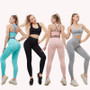 Seamless Knitting Tank Yoga High Waist Peach Hip Sports Running Yoga Pants Fitness Suit