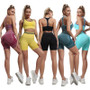 Seamless Knitting Tank Yoga High Waist Peach Hip Sports Running Yoga Pants Fitness Suit