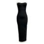 Simple fashion Strapless long bandage evening dress