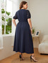 Plus Size Women's Summer Solid Loose Dress