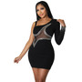 Summer Women Fashion Sexy Tight Fitting Bodycon One Shoulder Sleeve Dress