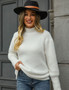 Autumn and winter women's pullover turtleneck plush sweater solid color knitting sweater