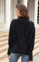 Autumn and winter women's pullover turtleneck plush sweater solid color knitting sweater