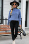 Autumn and winter women's pullover turtleneck plush sweater solid color knitting sweater