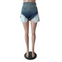 Women Fashion Pocket Ombre Denim Shorts