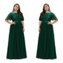 Elegant Evening Dress Sequin Plus Size Party Dress Mesh Swing Formal Party Maxi Dress