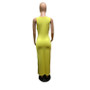 WomenKnittingSleeveless Slit Maxi Dress