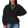 Plus Size Women Printed Crew Casual Loose Long Sleeve Top