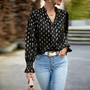 Women's Autumn V Neck Long Sleeve Shirt