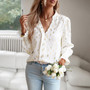 Women's Autumn V Neck Long Sleeve Shirt