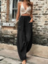 Women's Pants Solid Color Casual Elastic Trousers