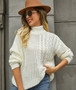 Autumn and winter sweater women's twist knitting shirt Plus Size loose half turtleneck sweater