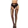 open crotch lace transparent garter stockings black silk sexy fishnet stockings non-slip one-piece garter