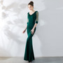 Bridal Toast Dress Fashion Formal Party Red Sexy Slim Mermaid Dress Wedding Evening Dress for Women