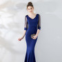 Bridal Toast Dress Fashion Formal Party Red Sexy Slim Mermaid Dress Wedding Evening Dress for Women