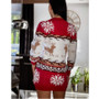 Christmas Sweater Christmas Mink Jacquard Sweater Dress