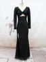 Women Sexy V-Neck Sequined Long Sleeve Evening Dress