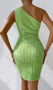 Womens Sexy Slash Shoulder Bodycon Dress