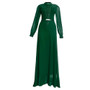 African Women chiffon long sleeve belted dress