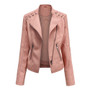 Spring And Autumn Women'S Short Slim Thin Leather Jacket Women'S Clothing