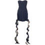 Trendy sexy ruffle skirt autumn slim Bodycon streamer Denim dress