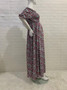 Printed Square Neck Puff Sleeves Maternity Dress Party Photoshoot Bohemian Style